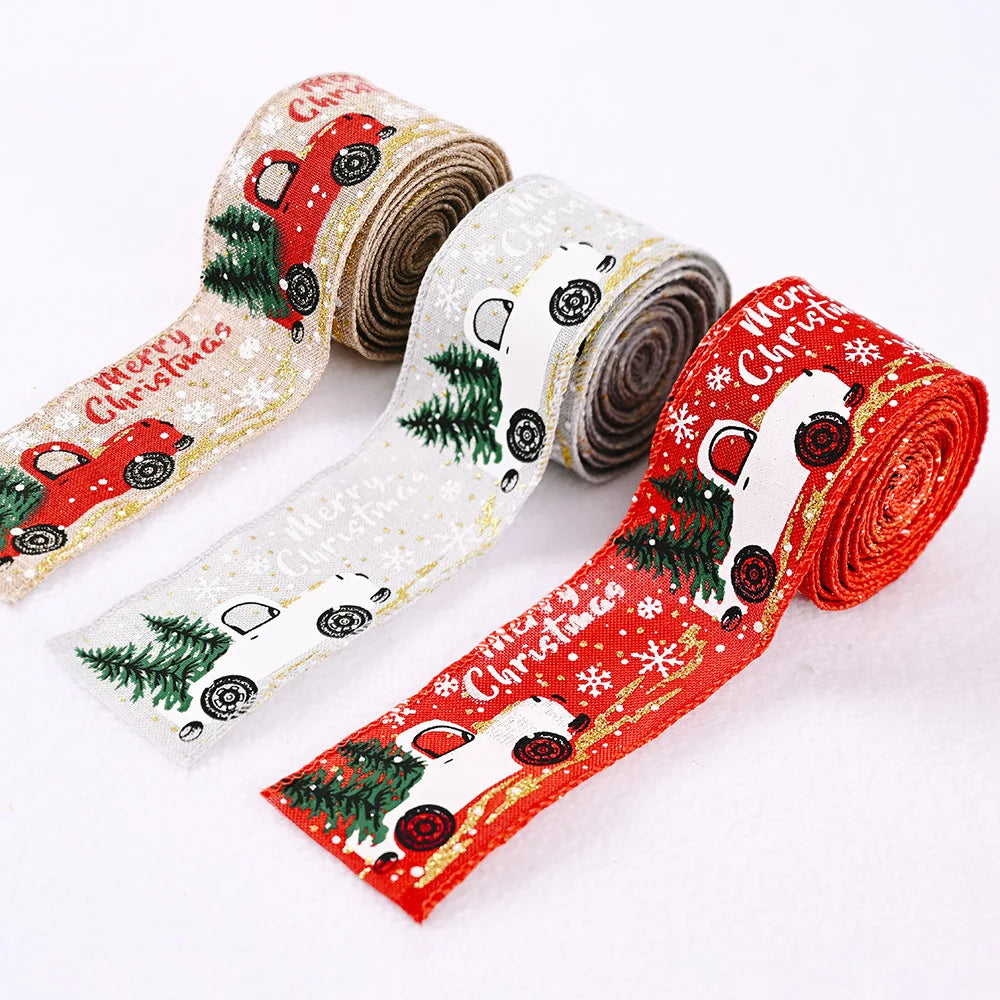 Christmas Decoration Plush Ribbon Christmas Packing Gift Christmas Ribbons