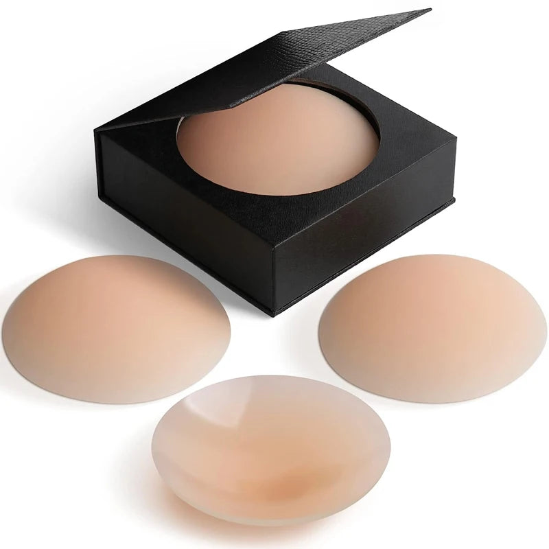 Invisible Silicone Nipple Cover Reusable Self Adhesive Bra Pads for Women Party Wear Outfit All Day Comfort and Style