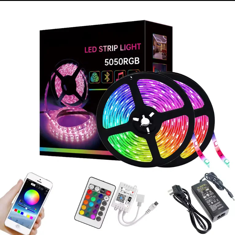 APP WiFi Controlled USB Powered 5V 24 IR Remote Waterproof Plastic 5050 RGB COB Smart LED Light Strip 5M/10M Length