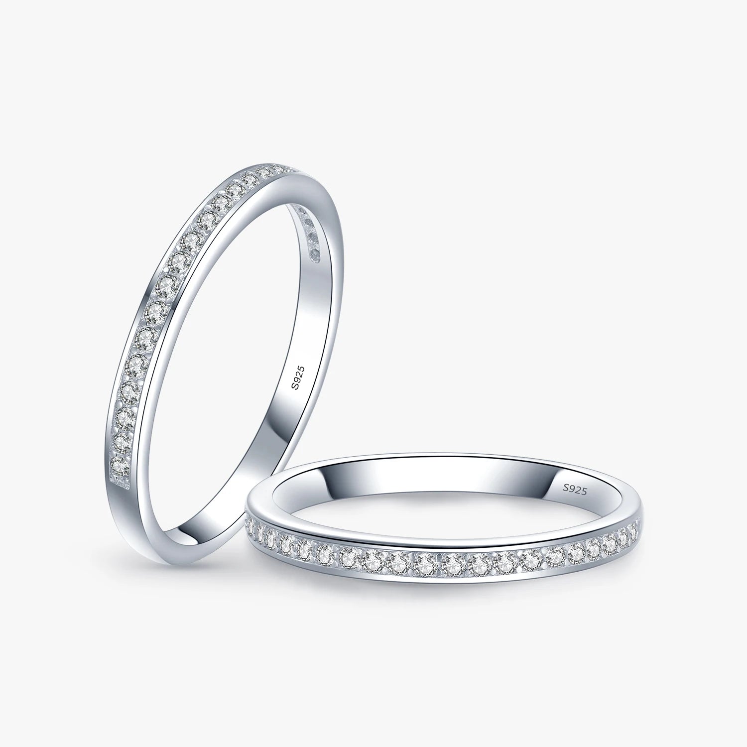 Classic Simple 100% 925 Sterling Silver Charm AAA Zirconia Finger Rings for Women Wedding Engagement Statement Jewelry