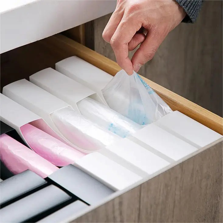Plastic Bag Storage Box  Kitchen Bathroom Wall-mounted Storage Rack Drawer Organizer  Box Plastic Ziplock Bag