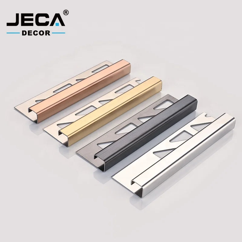 JECA Floor Ceramic Border Corner Edge Protector Border Strip Metal Angle Guard Stainless Steel Tile Trim