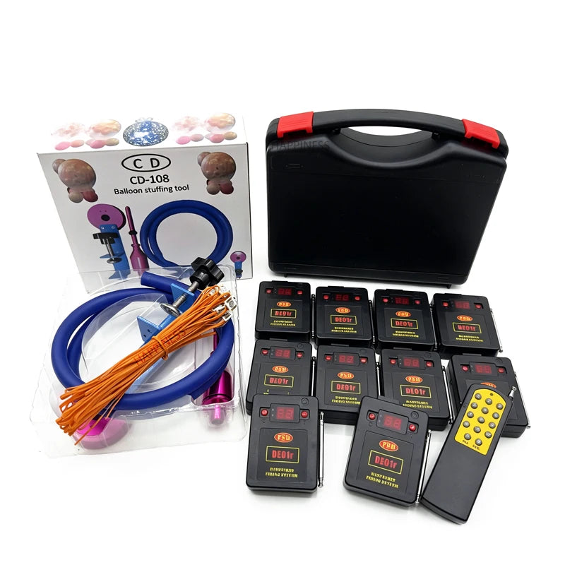 Remote Control Balloon Detonation System With Talon Igniters and Balloon Stuffing Tool for Party Birthday Bursting Balloons