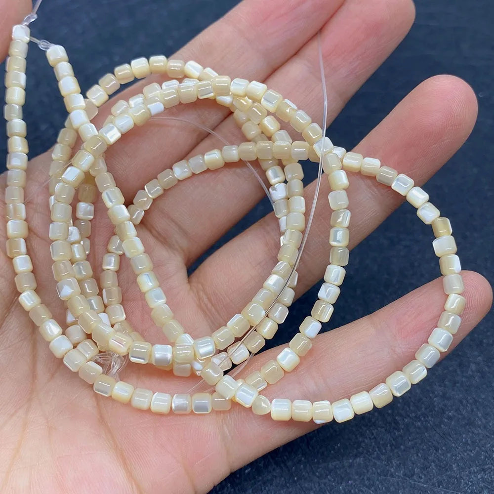 3.5X3.5 Mmm Colorful Natural Shell Tube Beads MOP Dyed Heishi Mother of Pearl Freshwater Shell Loose Beads for Jewelry Making
