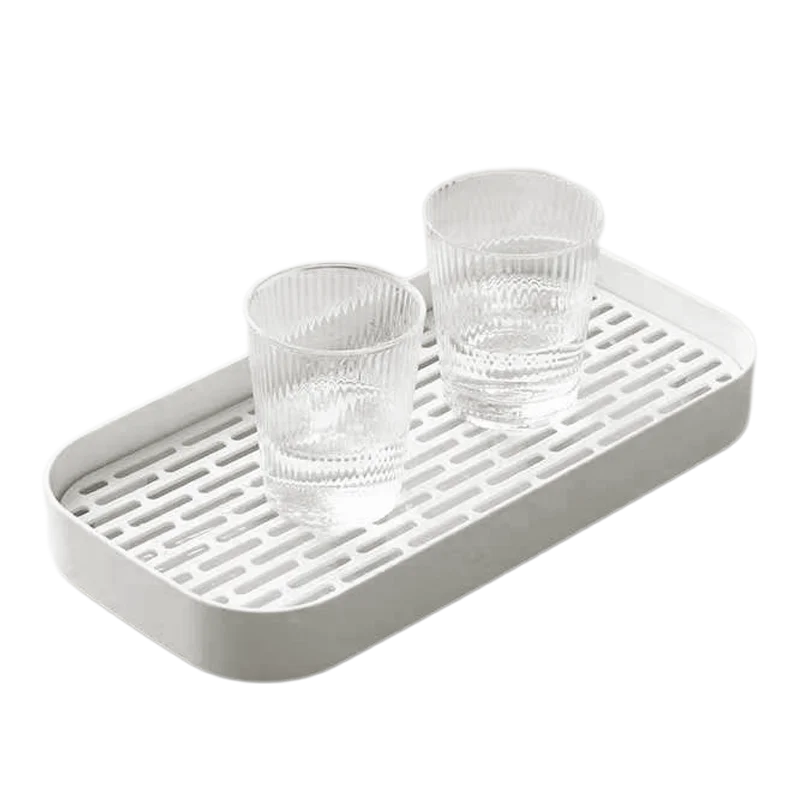 Bathroom Sink Rectangle Deepen Draining Board Plastic Kitchen Drain Tray Cup White/Cream White Multifunction Storage
