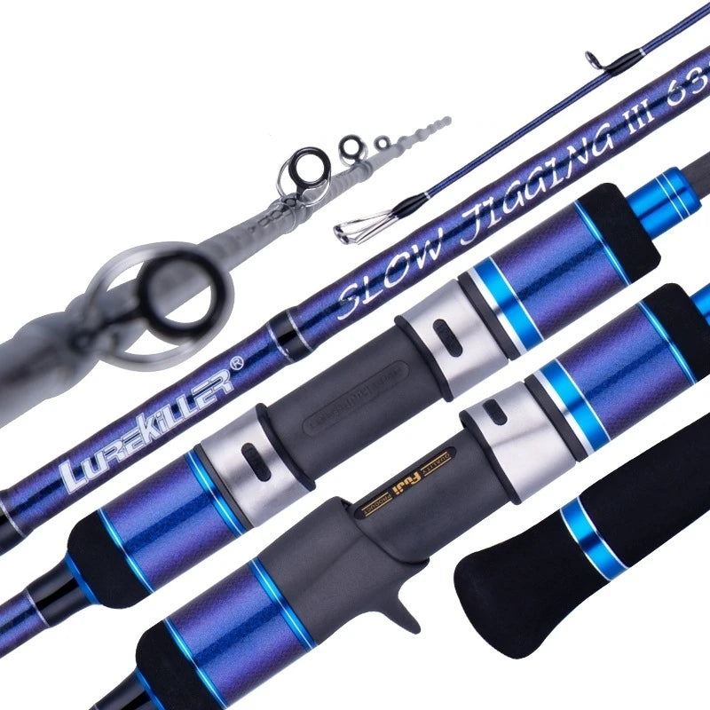 OEM 1.91M Japan FUJI Saltwater Slow Jigging Fishing Rods Carbon Sea Bass Lure Boat Fishing Trolling Spinning Casting Rod