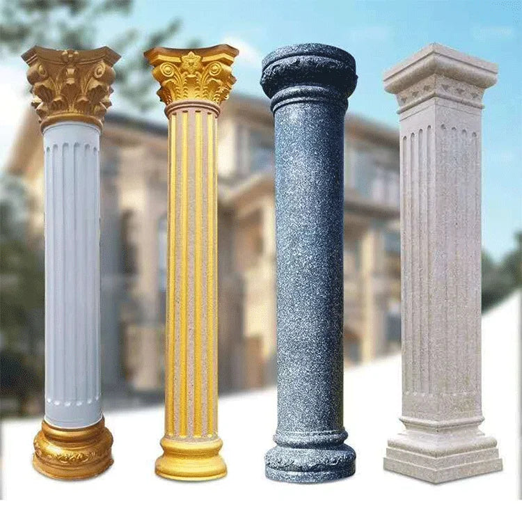2024 New Design Modern External ABS Mouldings Roman Column Pillar Decorative Moulds Adjustable Height 250-500mm Diameter 8000