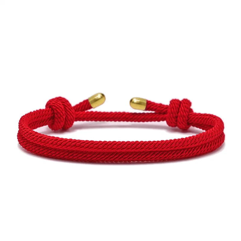 AA0160225 Woven Friendship Rope Bracelet Adjustable Double Layer Milan Rope Bracelet