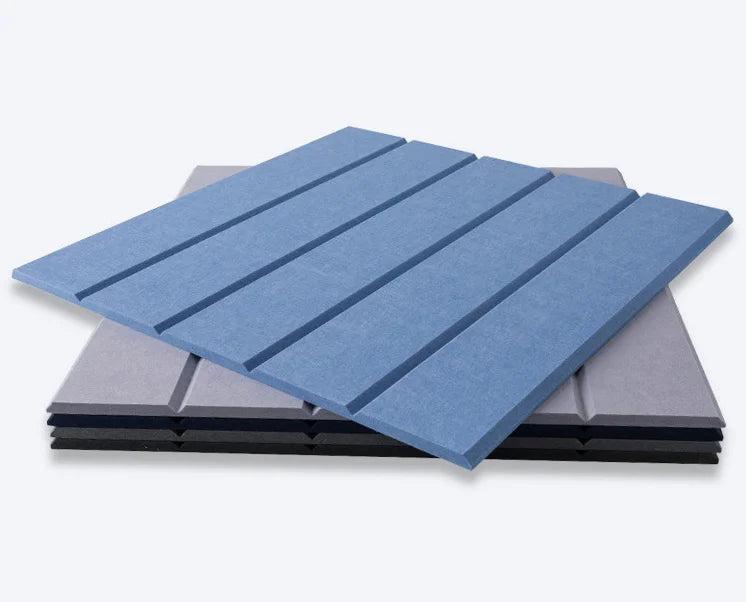 Grooved PET Felt Acoustic Wall Panels Sound Insulation Polyester Fiber Acoustic Wall Panels