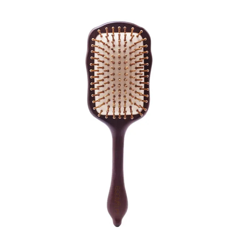 Silicone Wooden Paddle Bio Brush Hair Sandal Wood Organic Scalp Massage Hairbrush Factory