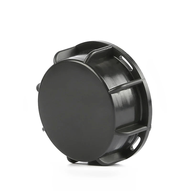 2-Inch Black Ball Valve Dust Cover Screw Cap Male/Female Thread Hexagon Head Smooth Surface IBCBCAP2 Model Pipes Pipe Fitting