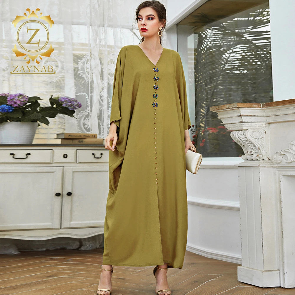 Zaynab Moroccan Kaftan African Styles Djellaba Boubou Dress Jelaba Maroc Moroccan Kaftan Dress