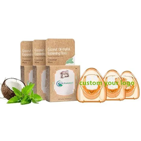 New Arrived Coconut Flavor Floss Natural Biodegradable Silk Dental Floss for Refillable 100% Compostable Dental Floss