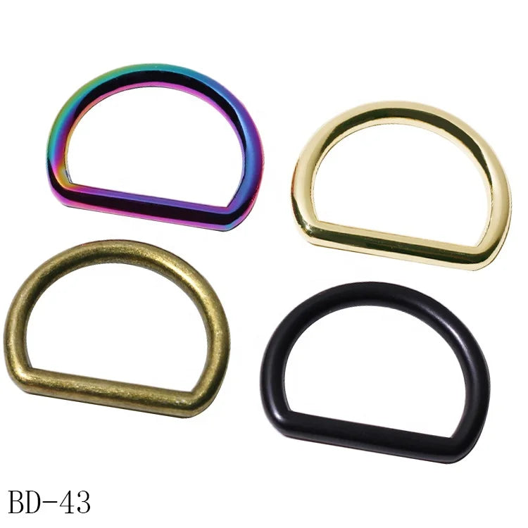 Hot Selling Multicolor Metal D Ring Hardware Wholesale Luggage Strap Side Release Buckle Bag Parts Accessories for Dog Collar
