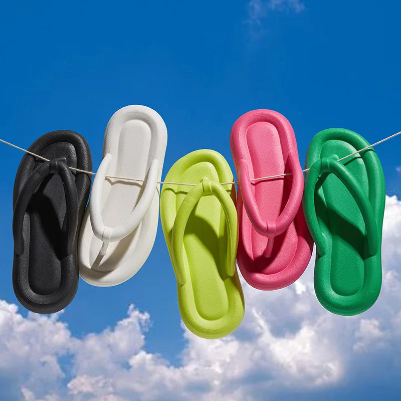 Ladies Girls Summer Candy Color Soft Comfortable Outdoor Beach Eva Fashion Flip-flops Slides slippers for Women