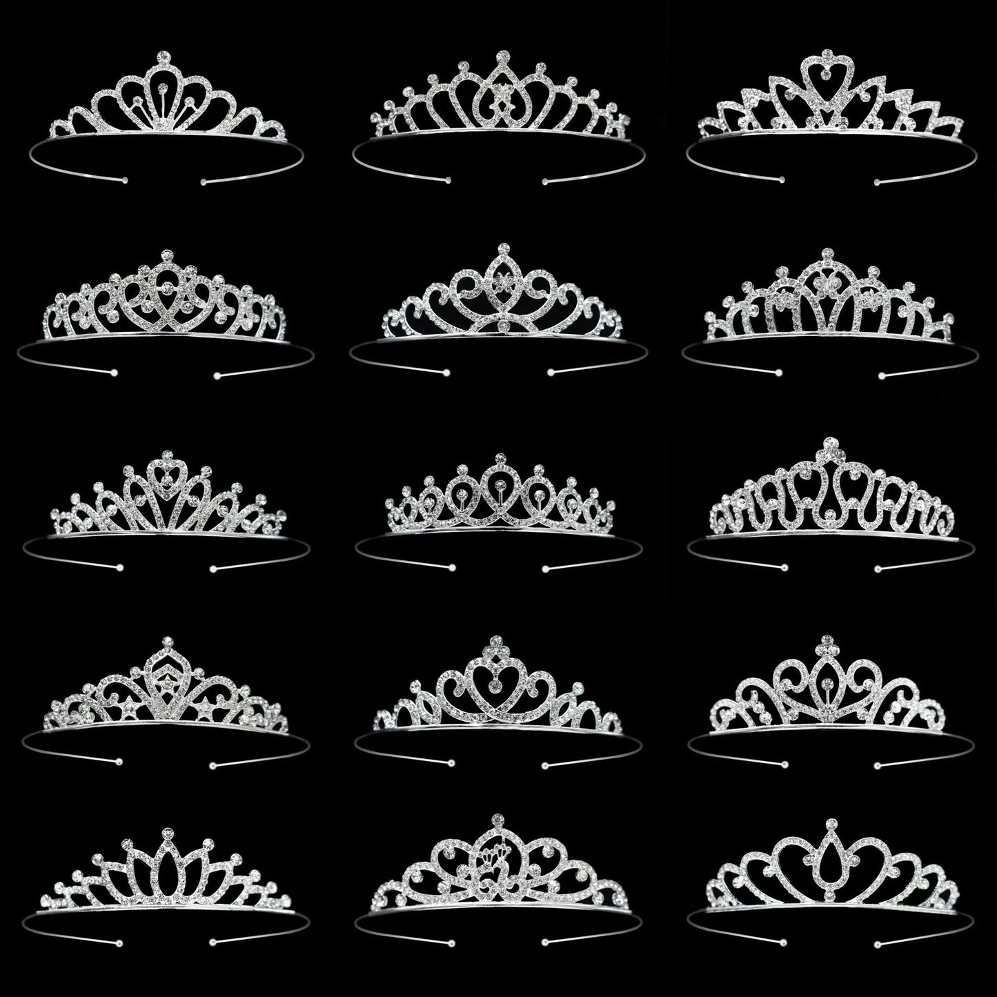 Wholesale Cheap Children Performance Crown 31 Styles Girl Hair Hoop Mini Birthday Gift Tiara Crown Cake Topper Crown