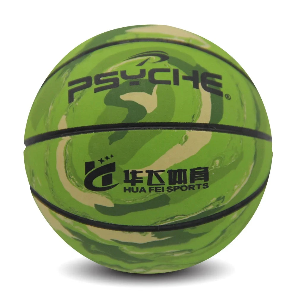 Psyche High-Bounce Natural Rubber Training Basketball Durable Street Ball for Outdoor School & Club Match