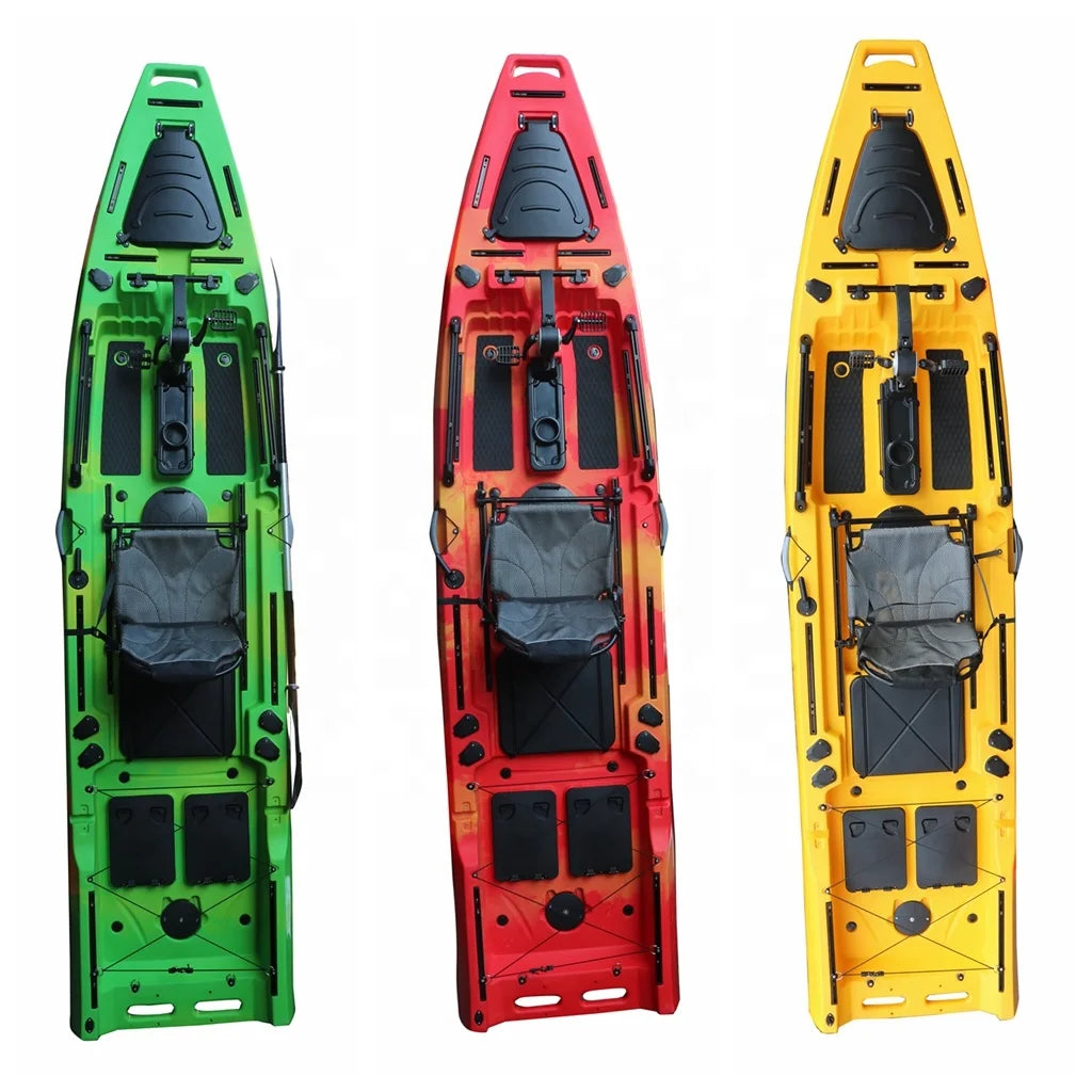 Vicking 12.5ft Single Person Sit-top LLDPE Material Kayak with Foot Pedal Electric Trolling Motor Top Fishing ORCA Canoe 2 Ye
