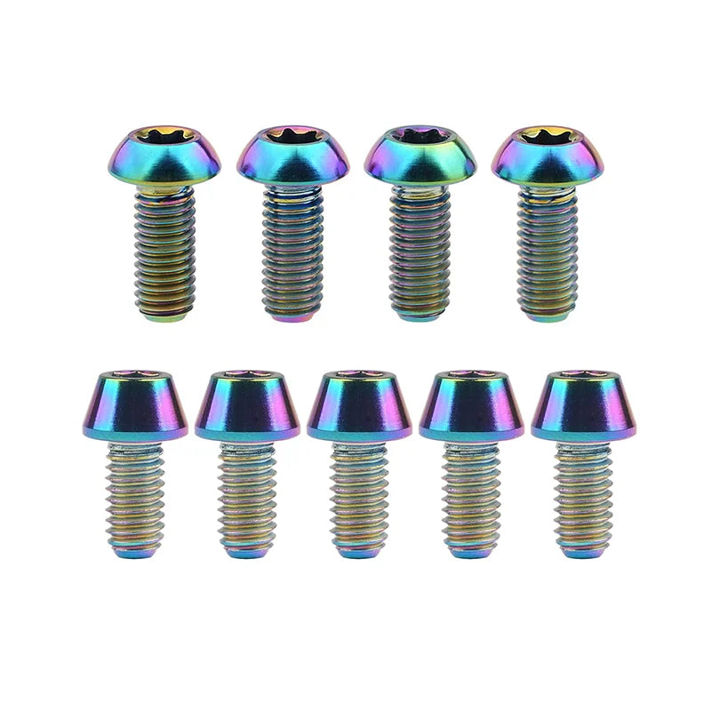 Gr5 T25 Screws Bicycle Bike Disc Brake Cycle Rotor Screws Colorful Torx Head Titanium Bolts