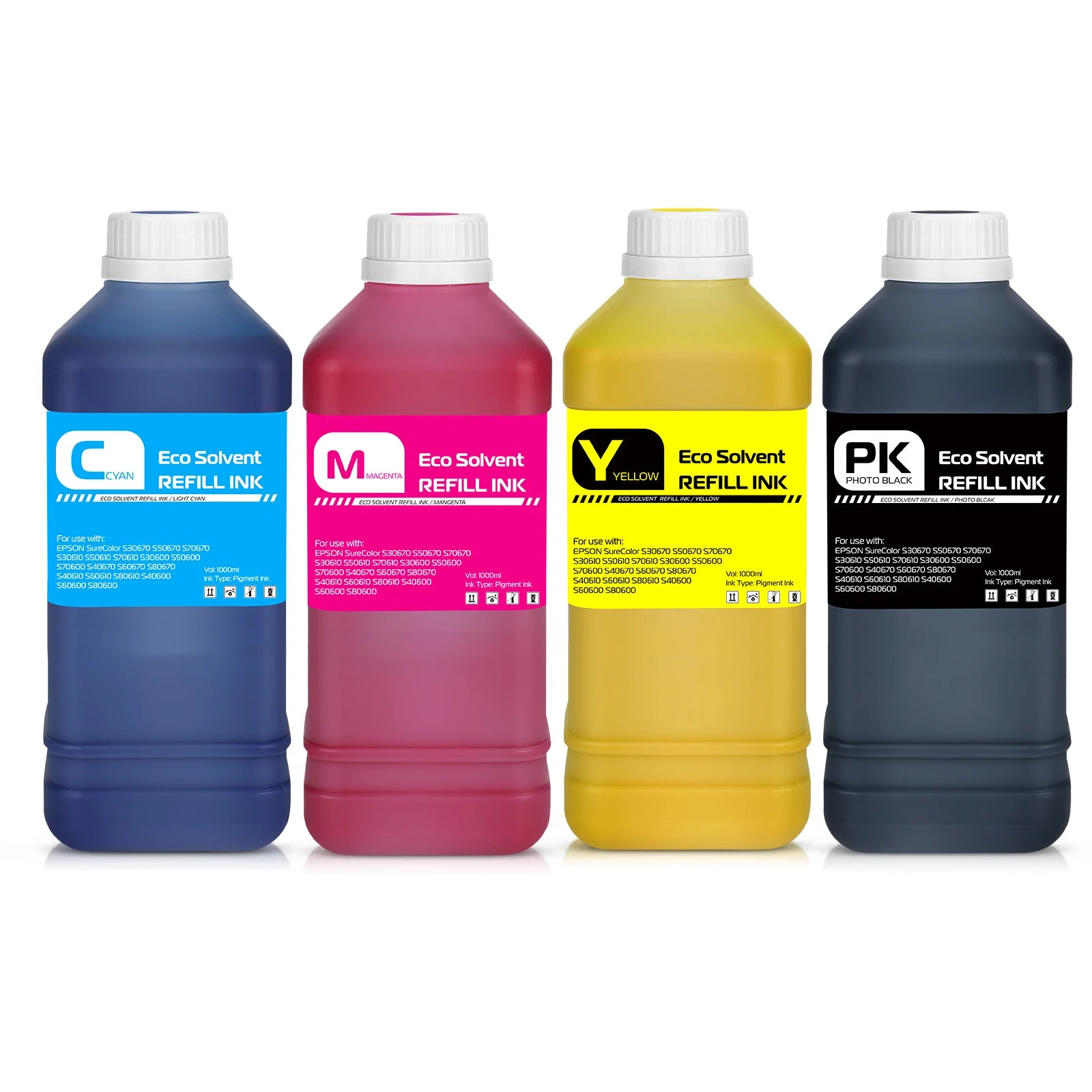 Xcellent 1000ML Bottle High Quality Eco Solvent Ink Printing on PVC Car Stickers  for Epson S80680 Series Printhead Printers