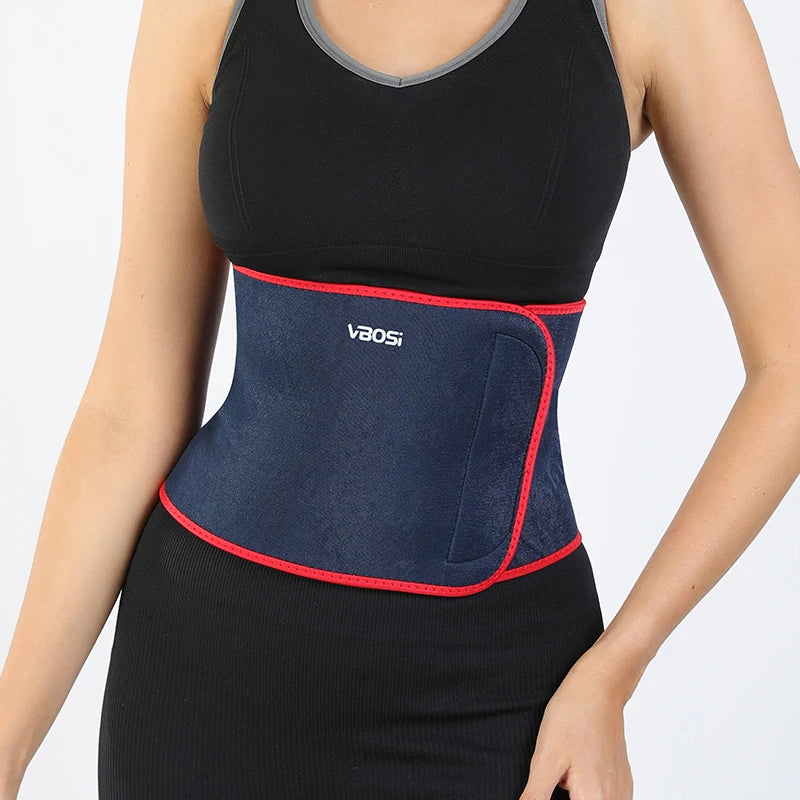VBOSi 1 Piece Neoprene Adjustable Sweat Waist Support Abdomen Trimmer Belt for Daily Life and Sports