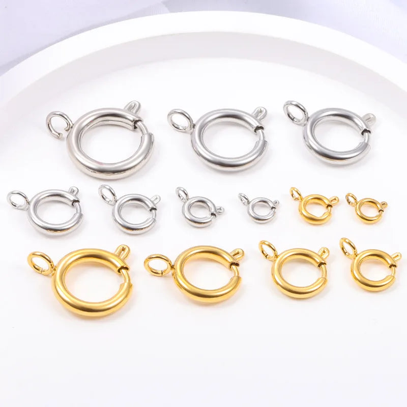 Wholesale Tarnish Free Stainless Steel DIY Spring Lobster Clasp Diamond Bracelet Necklace Connector Jewelry Findings Componen