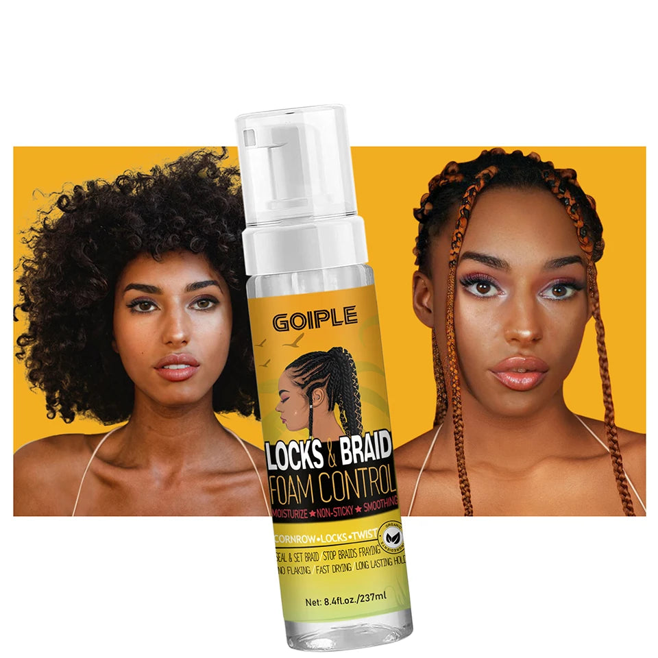 Wholesale Curly Hair Styling Foam for Neat Cornrows Tame Frizz and Control Mouss Private Label Natrual Look Shining Braid Mou