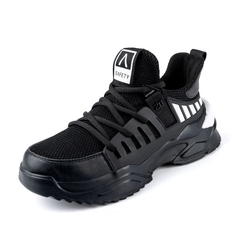 Fashion Brand Men's Lightweight Summer/Winter Casual Sports Sneakers Anti-Smashing Safe Work Boots Industrial Steel Toe Genui
