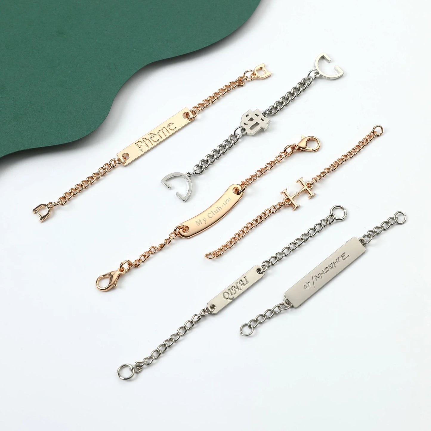 Brand Accessories Adhesive Back Hardware Letter Labels Tag Eco-Friendly DIY Clothing Logo Trademarks Metal Label for Garment