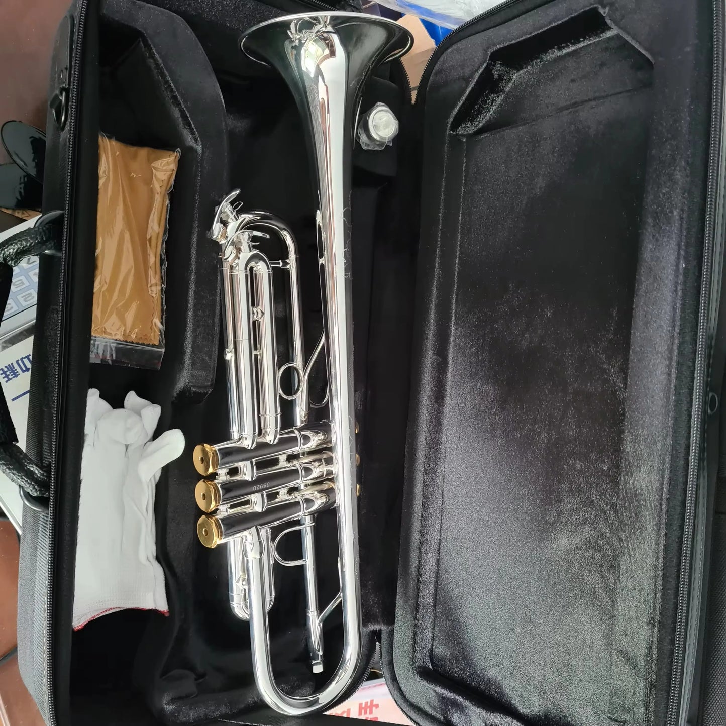Factory Professional Bb Silver Trumpet with Premium OEM Case High Quality Instrument
