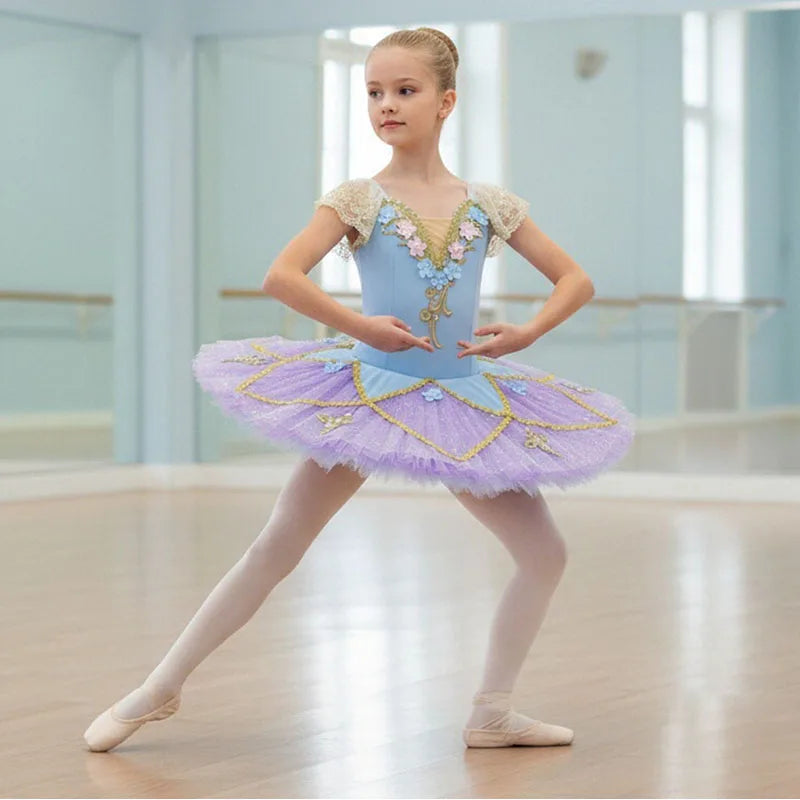 Professional Ballet Tutus for Women Swan Lake Ballet Dress Dance Clothes Pancake Ballerina Figure Skating Dress
