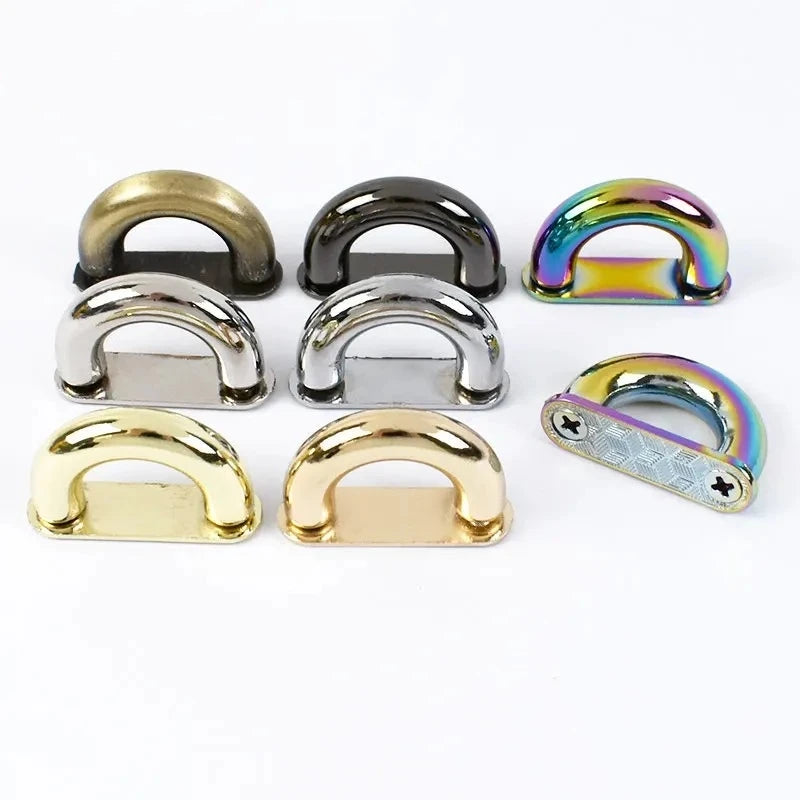 Meetee KY551 13mm Handbag Hardware Decorate Accessories Buckle Screw Connector Hanger Bag Arch Bridge D Side Ring