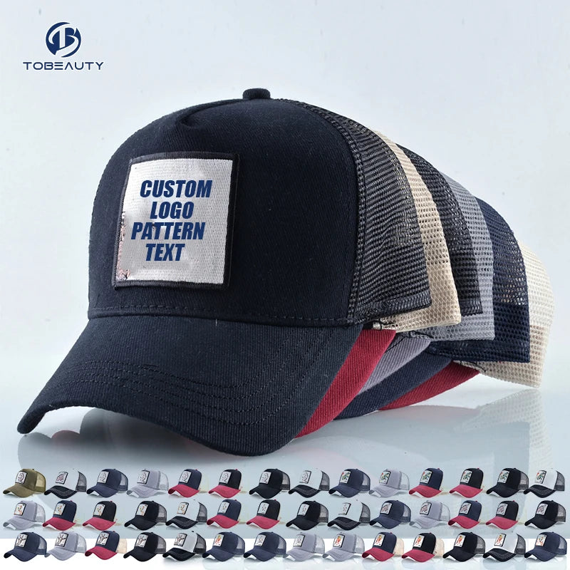 Personalized Design Adults Sports Fashion Animal Cartoon Unisex Mesh Embroidered Trucker Hat Cap