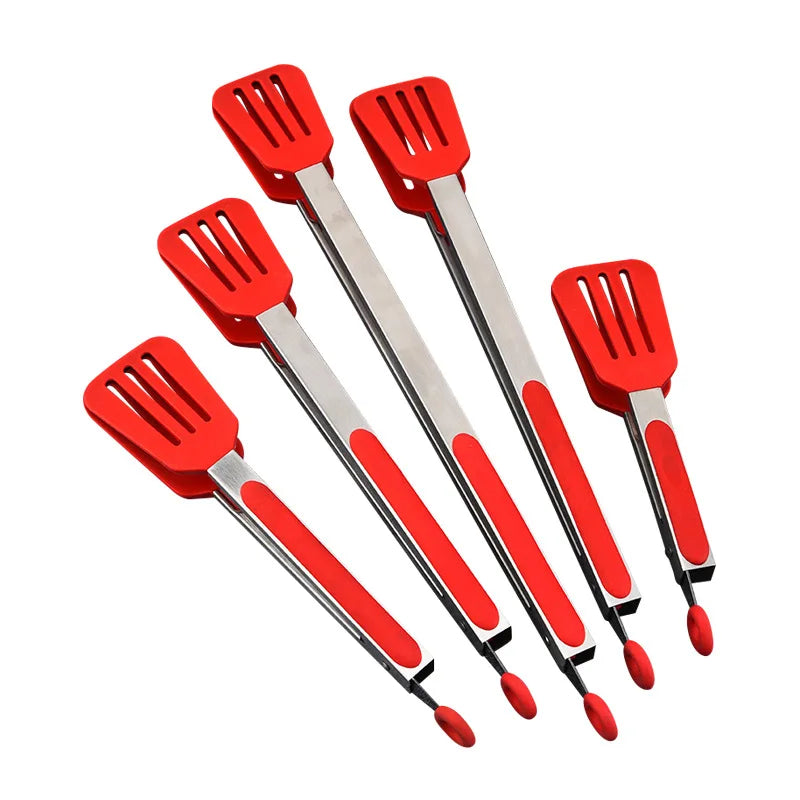 Stainless Steel Kitchen Tongs 9-inch 16-inch Non-Stick Food Cooking Spatula for Ice Sugar Salad and BBQ