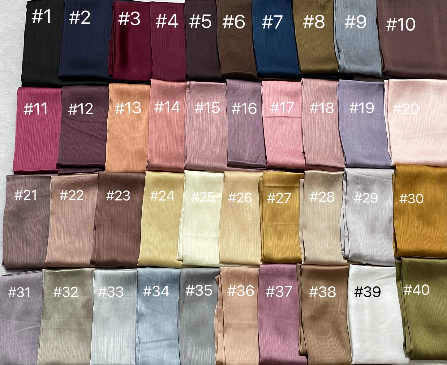 Malaysia New Silk Satin Natural Zou Chiffon Scarf Women's Shawl Scarf Solid Color New Fashion
