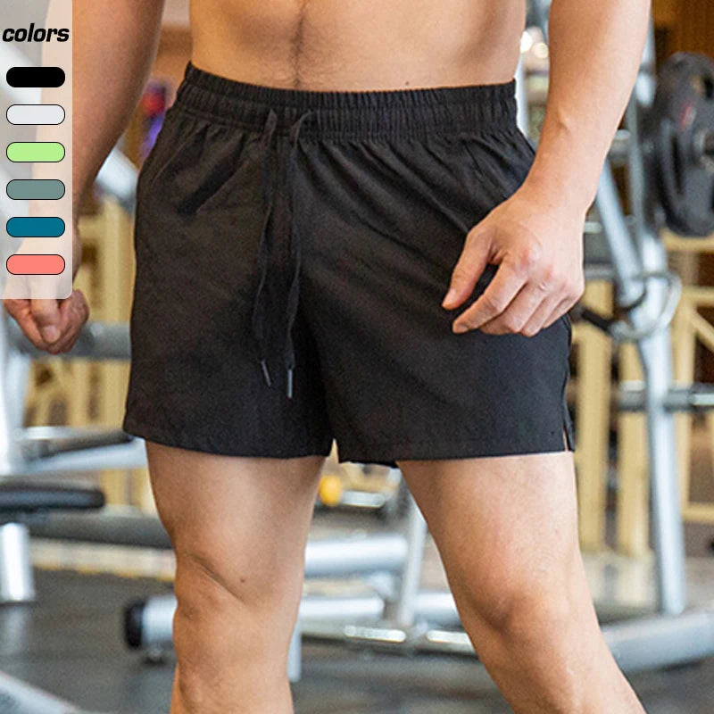 Wholesale Summer New Quick Dry Drawstring Polyester Breathable Sports Gym Running Fitness Shorts for Men