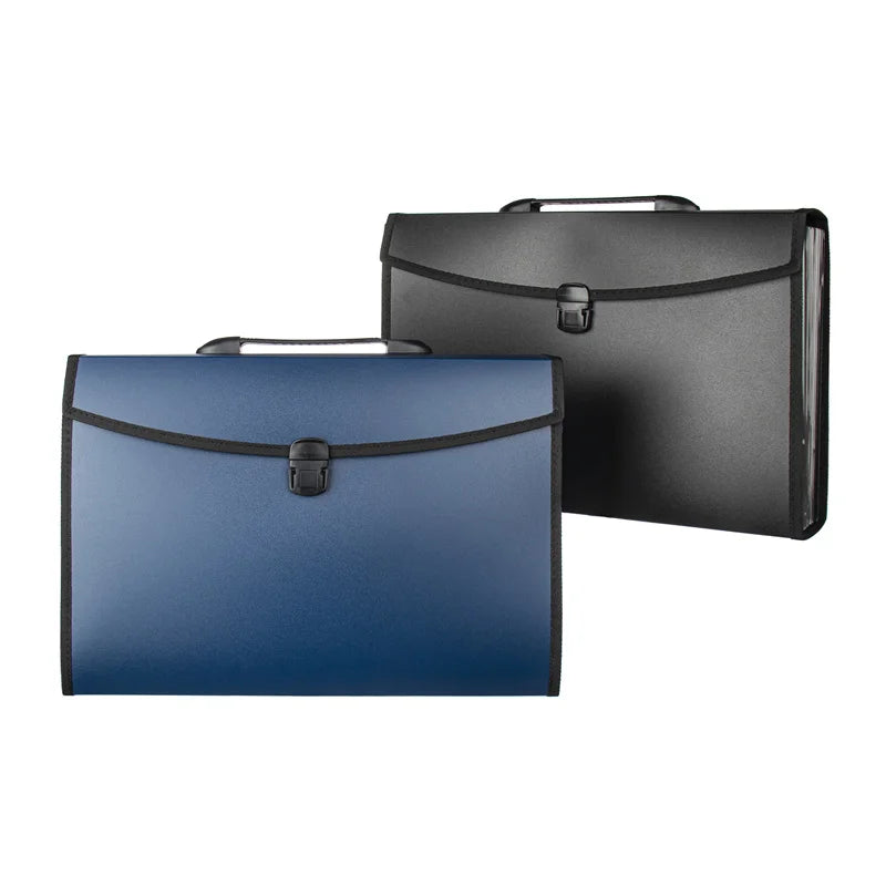 Custom Logo 13-Pocket Eco-Friendly PP Plastic File Bag Document Organizer Expanding File Folder Handle for Office School Use