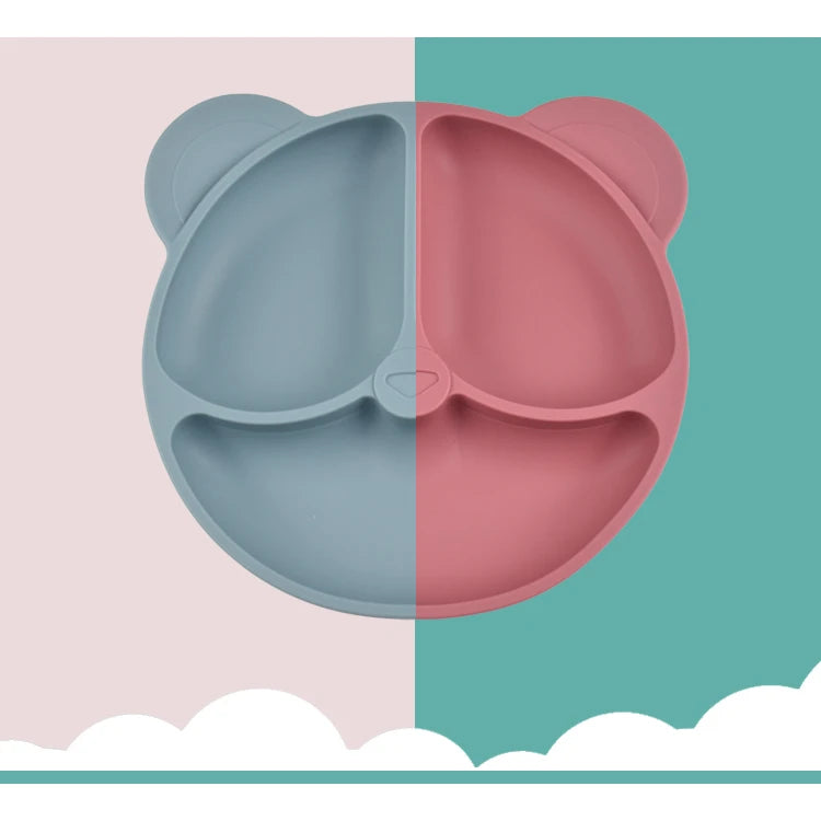 Children's Safe Training Tableware Non-Slip Silicone School Lunch Bowl Complementary Food Dining Bowl for Babies and Kids