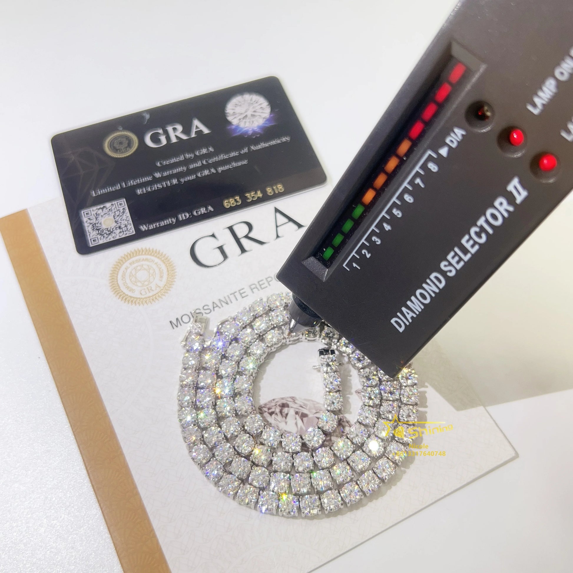 Ready to Ship Bulk Stock Top Quality Wholesale Price 3mm 4mm 5mm 925 Silver Bracelet Necklace Moissanite Tennis Chain