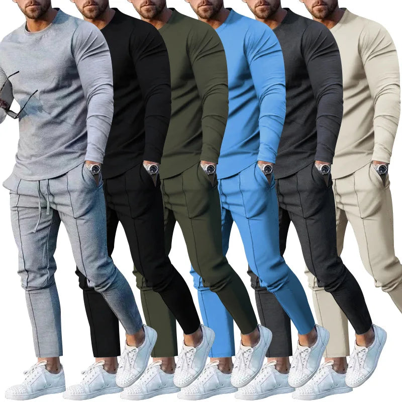 Custom Logo Print Mens Spring Sportswear Long Sleeves Polyester Fabric Sports Short Pants Set
