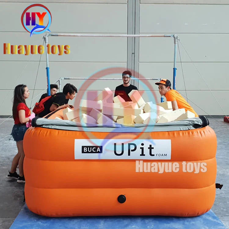 Custom logo Gymnastic Training protection Inflatable air Foam Pit Inflatable air Pit air Track