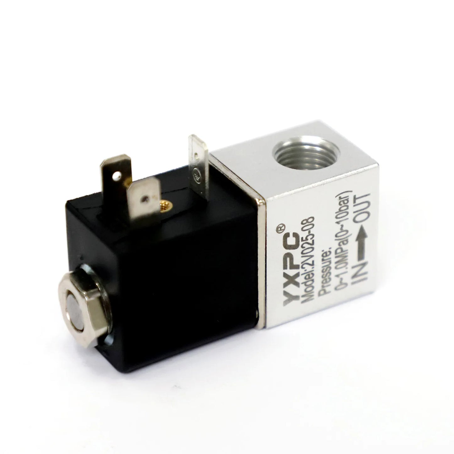 Pneumatic air Black White 2v025-08 2v025-06 4.8W Bicycle 2 Way Direct Drive Control Aluminum 48v 24v Ac 12v Small Solenoid Va