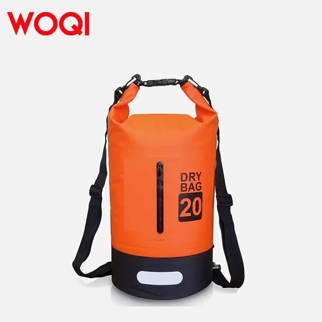 WOQI Customizable Lightweight PVC Outdoor Water Sports Multi Capacity Colored Ocean Bag Roll Top Waterproof Dry Bag
