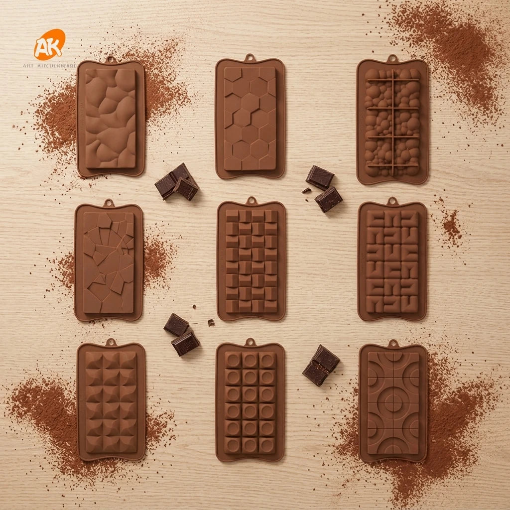 AK Love Letter Silicone Moldes De Silicona De Barra De Chocolate Moulds Silicone Chocolate Bar Tools Chocolate Silicone Mold