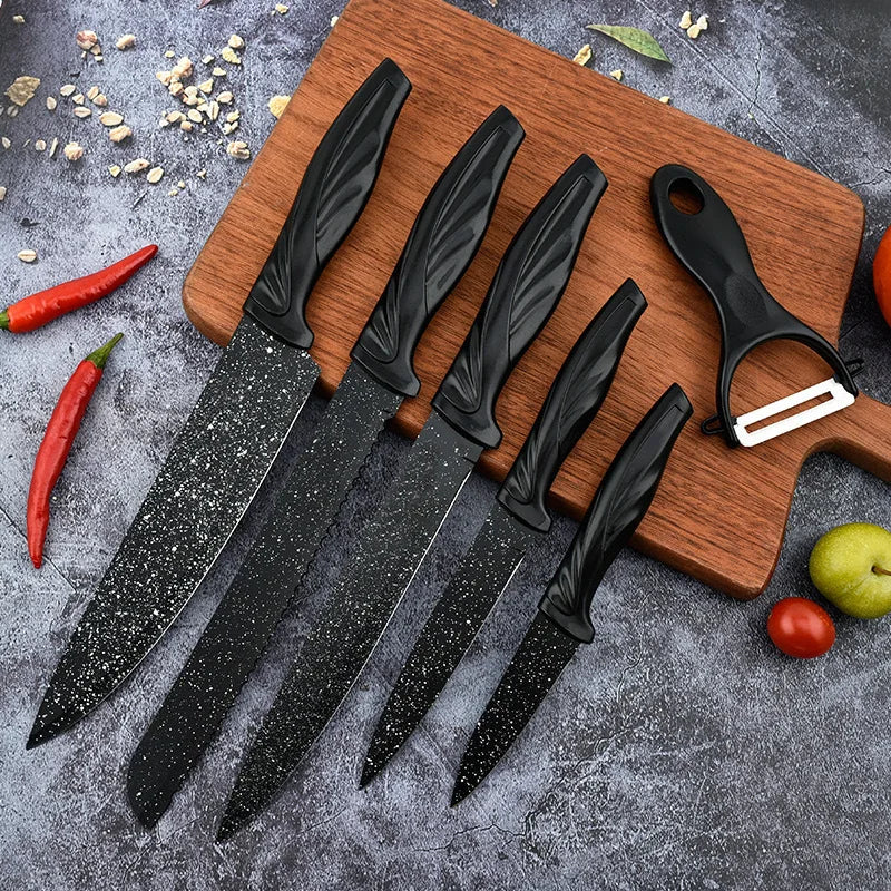 Professional Home Kitchen Chef Knife Anti Mold Knife Set of Six Pieces
