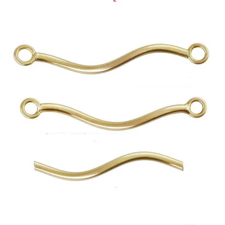 Non Tarnish GF Real 14K Gold Filled Spiral S Tube for DIY Jewelry Necklace Bracelet Making Findings Accessories