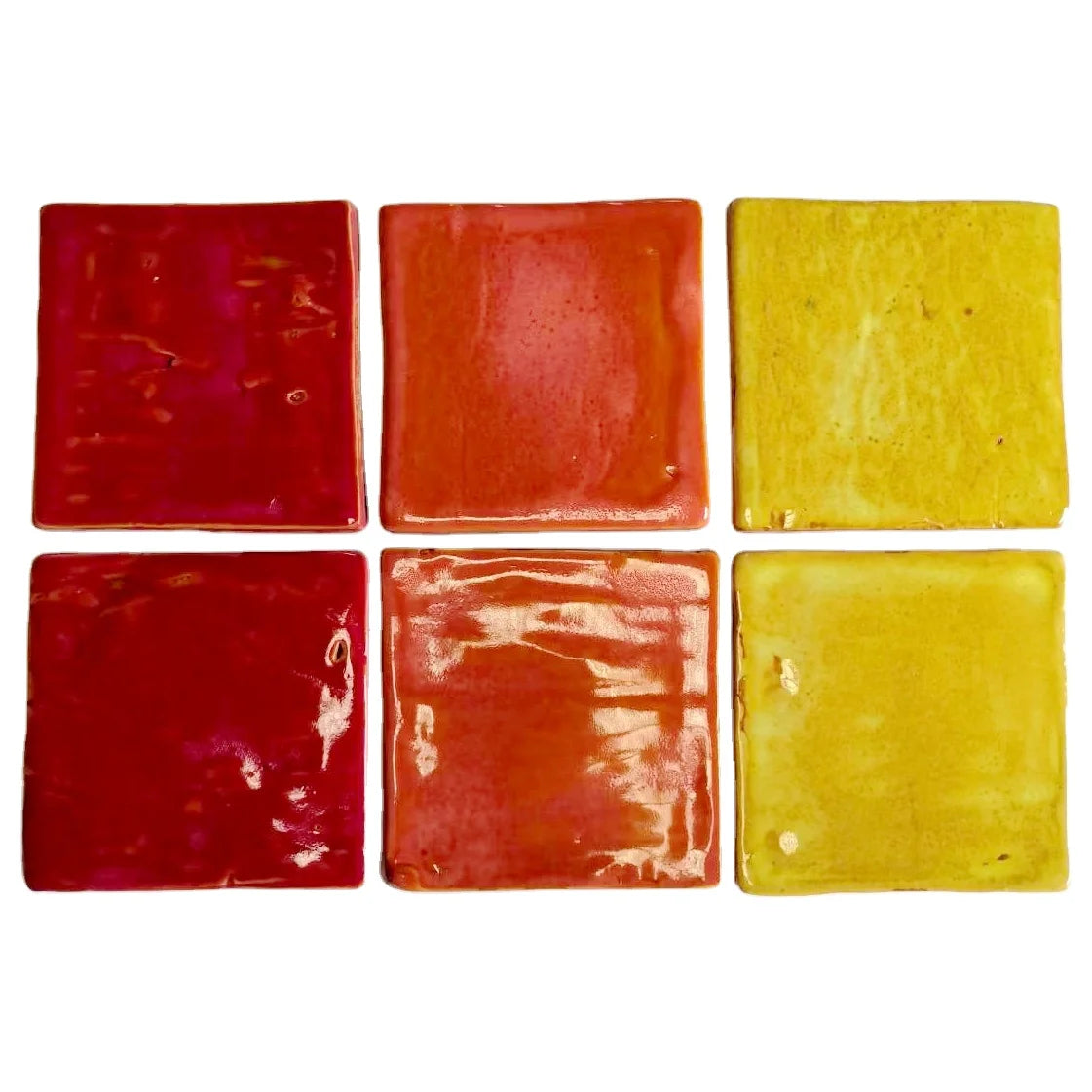 Artisan Handmade Zellige Square Tiles Modern Ceramic Tiles Vibrant Glossy Glaze Wear-Resistant Non-Slip for Bespoke Statement