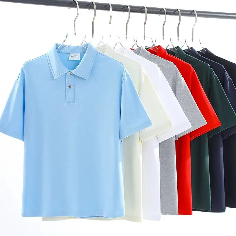 High Quality Custom Made Polo T Shirt Printing 240G 65%Cotton 35%Polyester T-Shirts for Men Embroidered