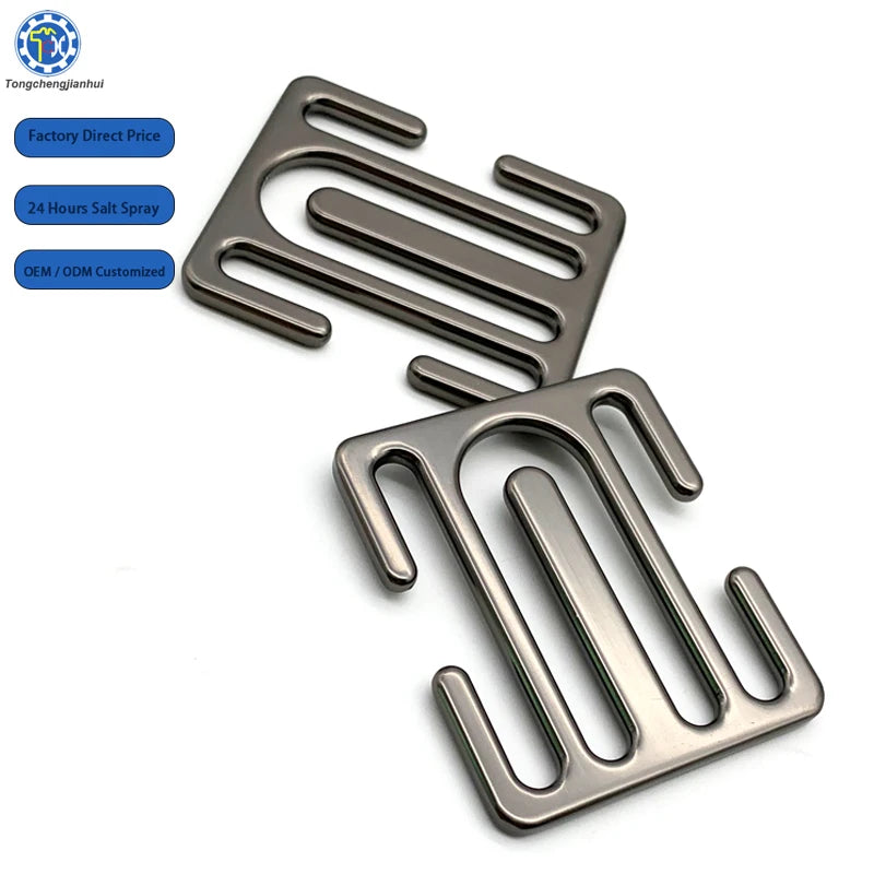 TCJH Anodized Aluminum Zinc Alloy Belt Strap Sliding Buckle Customized OEM Service Backpack Strap ISO9001 Certified