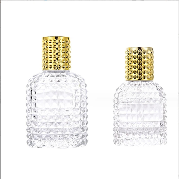 Portable 30ml & 50ml Pineapple Scented Perfume Spray Bottles Empty Glass Flask for Mascara & Face Cream Cosmetic Packaging